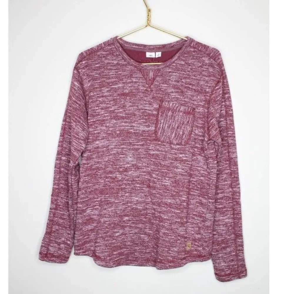 Tentree Pocket Crew Neck Burgundy Medium - Picture 1 of 5
